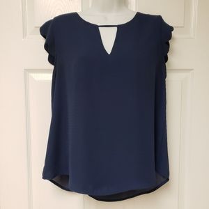 Sweet Wanderer, large, blue, blouse